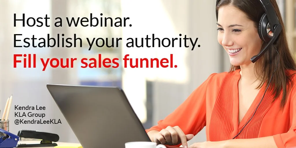 Woman hosting a webinar in her home office