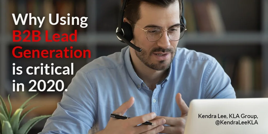 man generating business leads with a video call