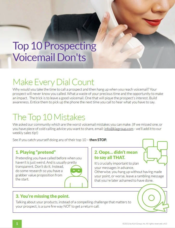10 prospecting voicemail don'ts