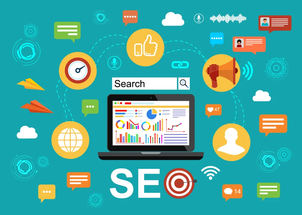 Marketing team developing B2B SEO strategy to increase online leads and business visibility.
